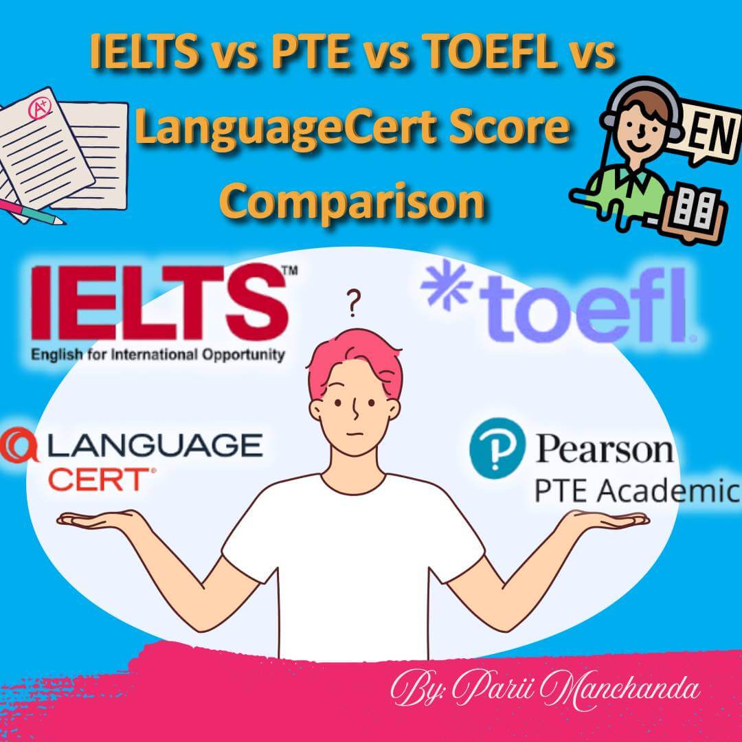 IELTS vs PTE vs TOEFL vs LanguageCert Score Comparison